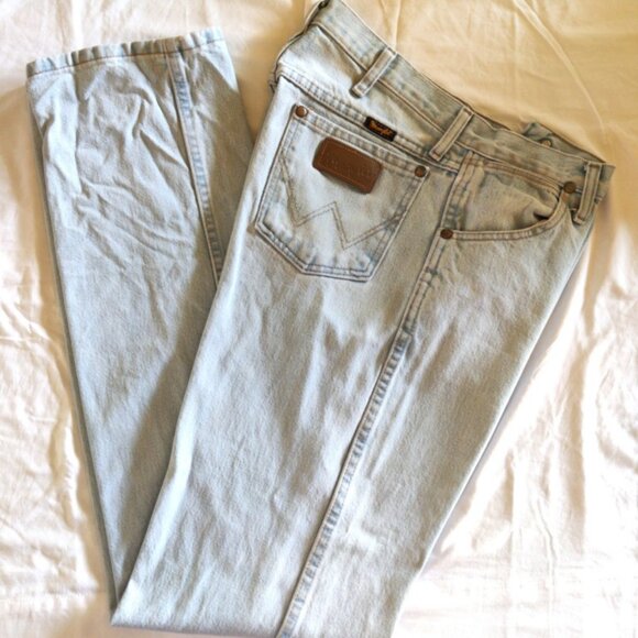 Wrangler Cowboy Cut Original Fit Men's 13MWZGH Jeans in Bleach, 32x34", GUC ++ - Picture 9 of 12